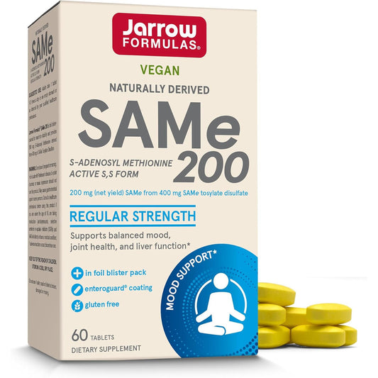 Jarrow Formulas SAMe 200 mg Dietary Supplement 60 Tablets