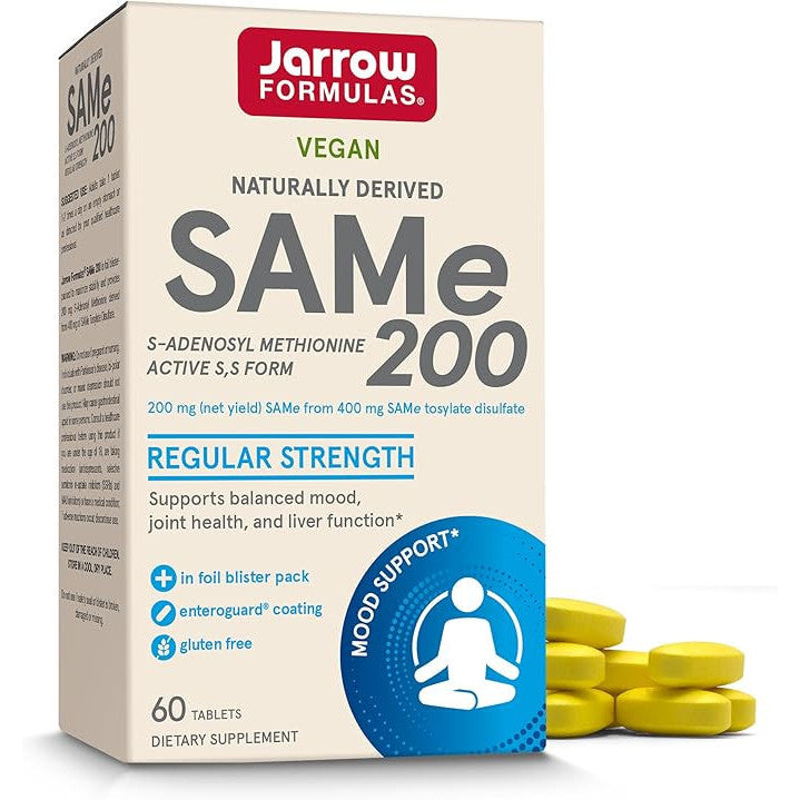 Jarrow Formulas SAMe 200 mg Dietary Supplement 60 Tablets