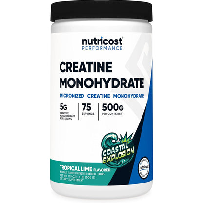 Nutricost Creatine Monohydrate Micronized Powder 500G, 5000mg Per Serv (5g) - 100 Servings, 17.9 Oz