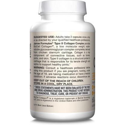 Jarrow Formulas Type II Collagen Complex 1000 mg 60 Capsules