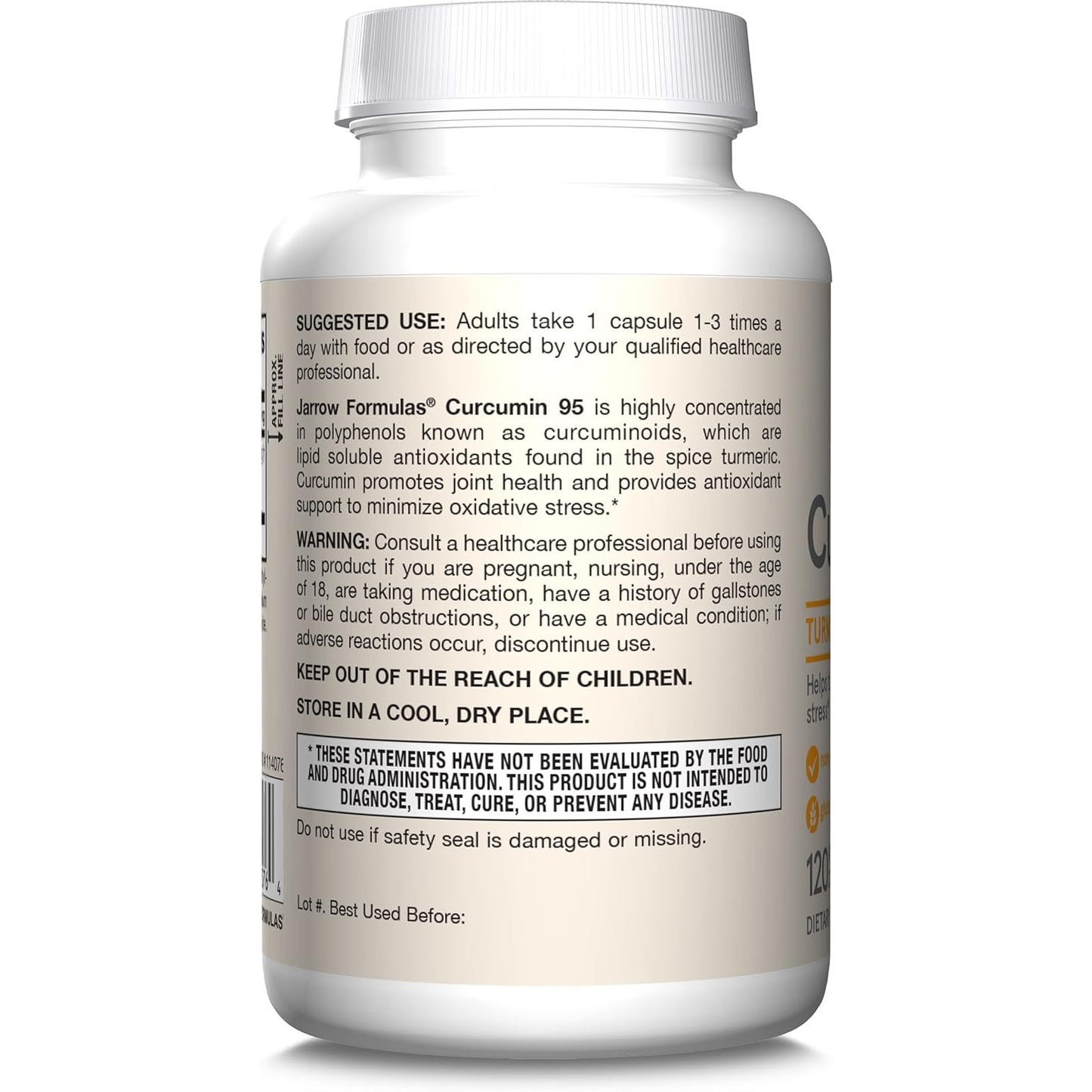 Jarrow Formulas Curcumin 95 Turmeric Extract Supplement 500mg