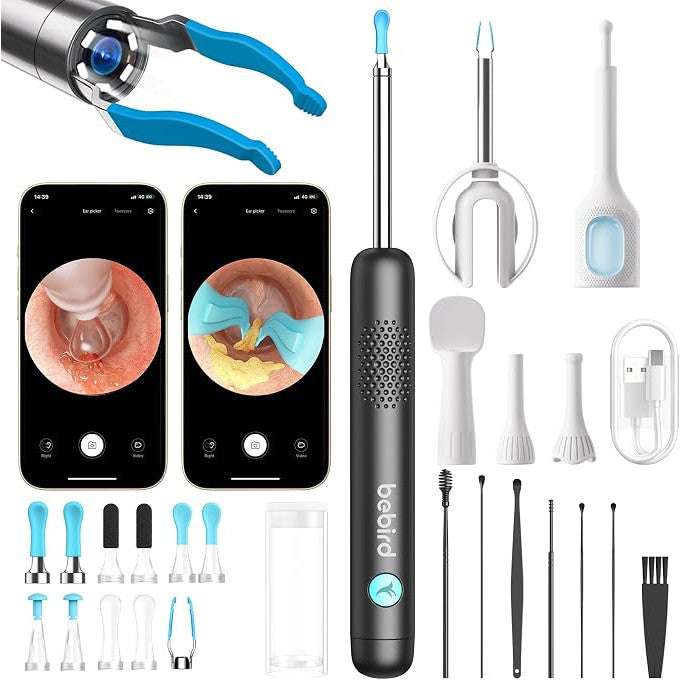 BEBIRD R1 Ultra Wireless Otoscope Ear Wax Removal Tool Camera with Tweezers