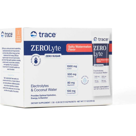 Trace Minerals ZeroLyte Electrolyte Drink Mix 30 Packets Sugar Free