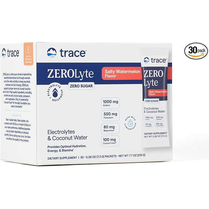 Trace Minerals ZeroLyte Electrolyte Drink Mix 30 Packets Sugar Free