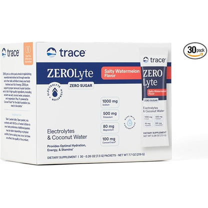 Trace Minerals ZeroLyte Electrolyte Drink Mix 30 Packets Sugar Free