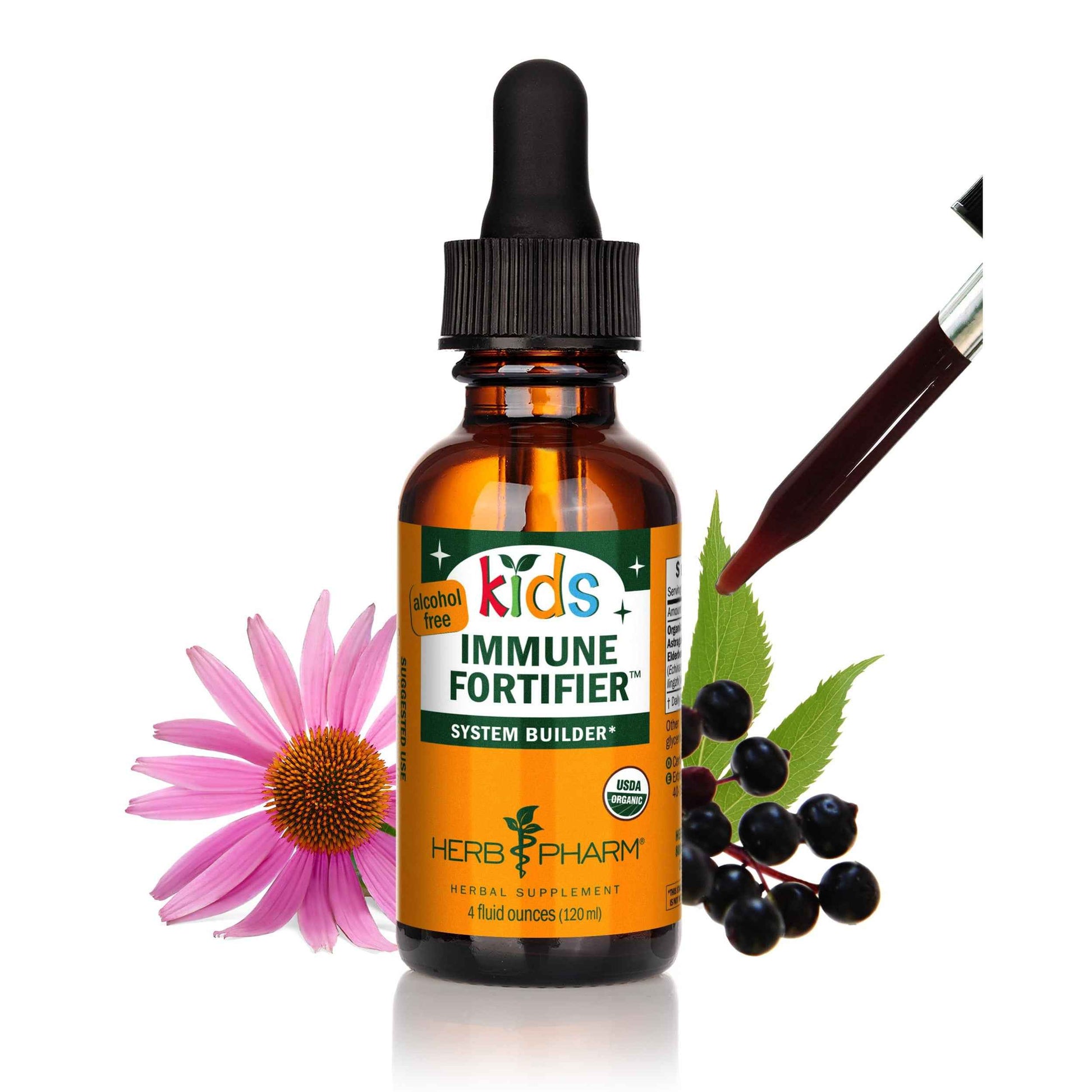 Herb Pharm Kids Immune Fortifier: Alcohol-Free Organic Immunity with - 1 oz