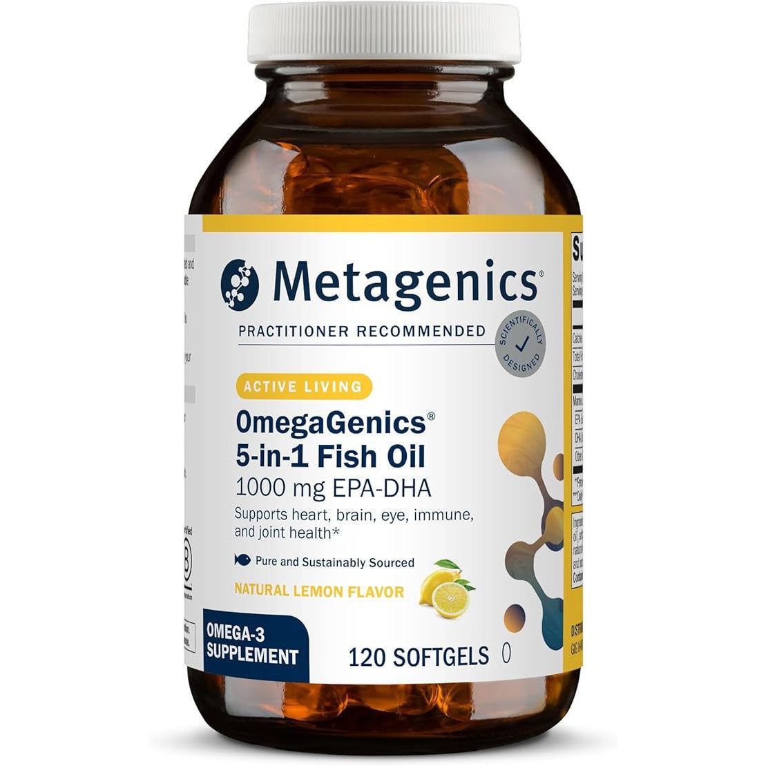 Metagenics OmegaGenics Omega-3 Fish Oil 1000mg EPA DHA 120 Softgels