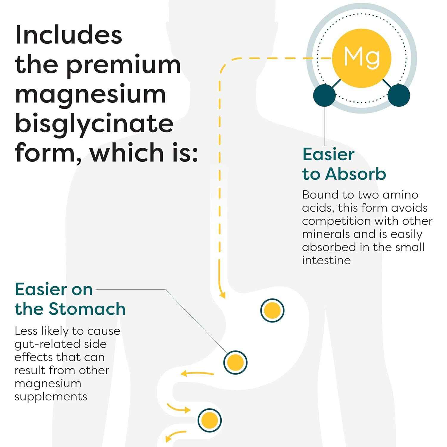 Klaire Labs Magnesium Glycinate Complex Chelated Supplement 100 Capsules
