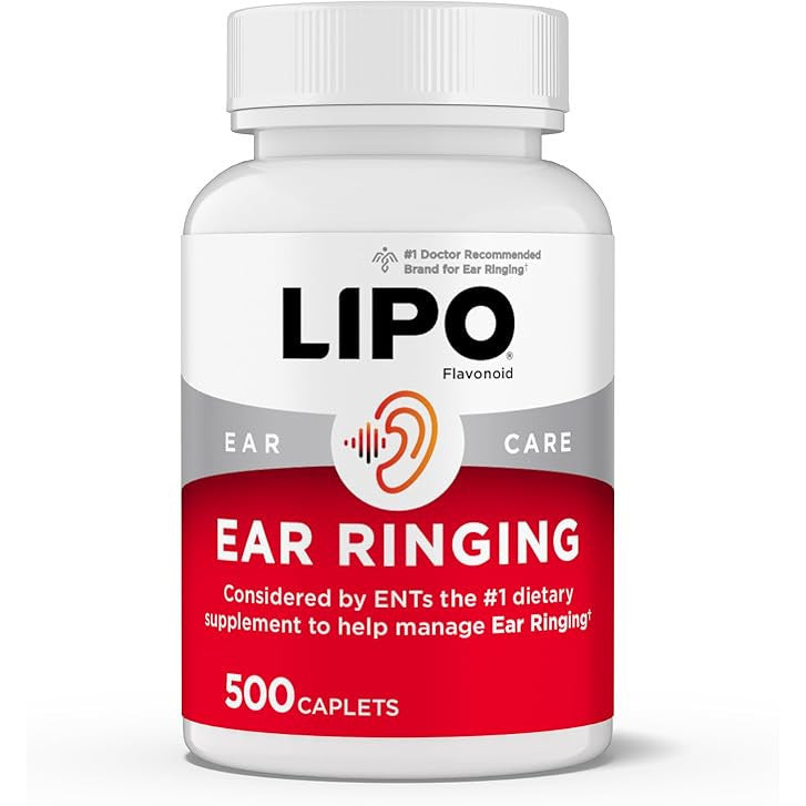 LIPO Ear Ringing Support Supplement Lemon Bioflavonoid Complex 500 Caplets