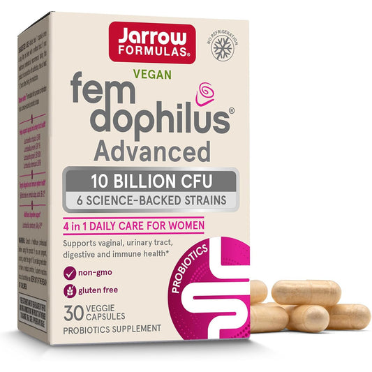 Jarrow Formulas Fem-Dophilus Advanced Probiotics 10 Billion CFU 30 Capsules