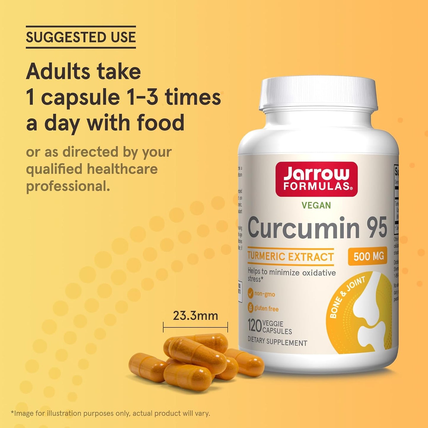Jarrow Formulas Curcumin 95 Turmeric Extract Supplement 500mg