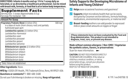 SFI Health Ther-Biotic Baby Probiotic Powder 10 Strains 120 Servings