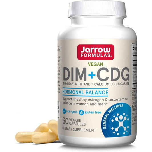 Jarrow Formulas DIM Plus CDG Veggie Capsules Hormone Balance Supplement 30 Count