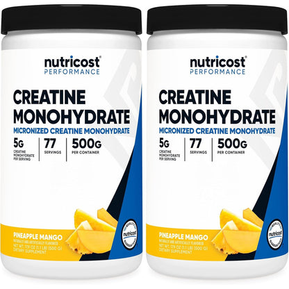 Nutricost Creatine Monohydrate Micronized Powder 500G, 5000mg Per Serv (5g) - 100 Servings, 17.9 Oz