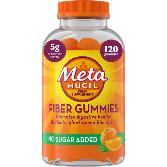 Metamucil Fiber Sugar-Free Gummies Orange 120 Ct