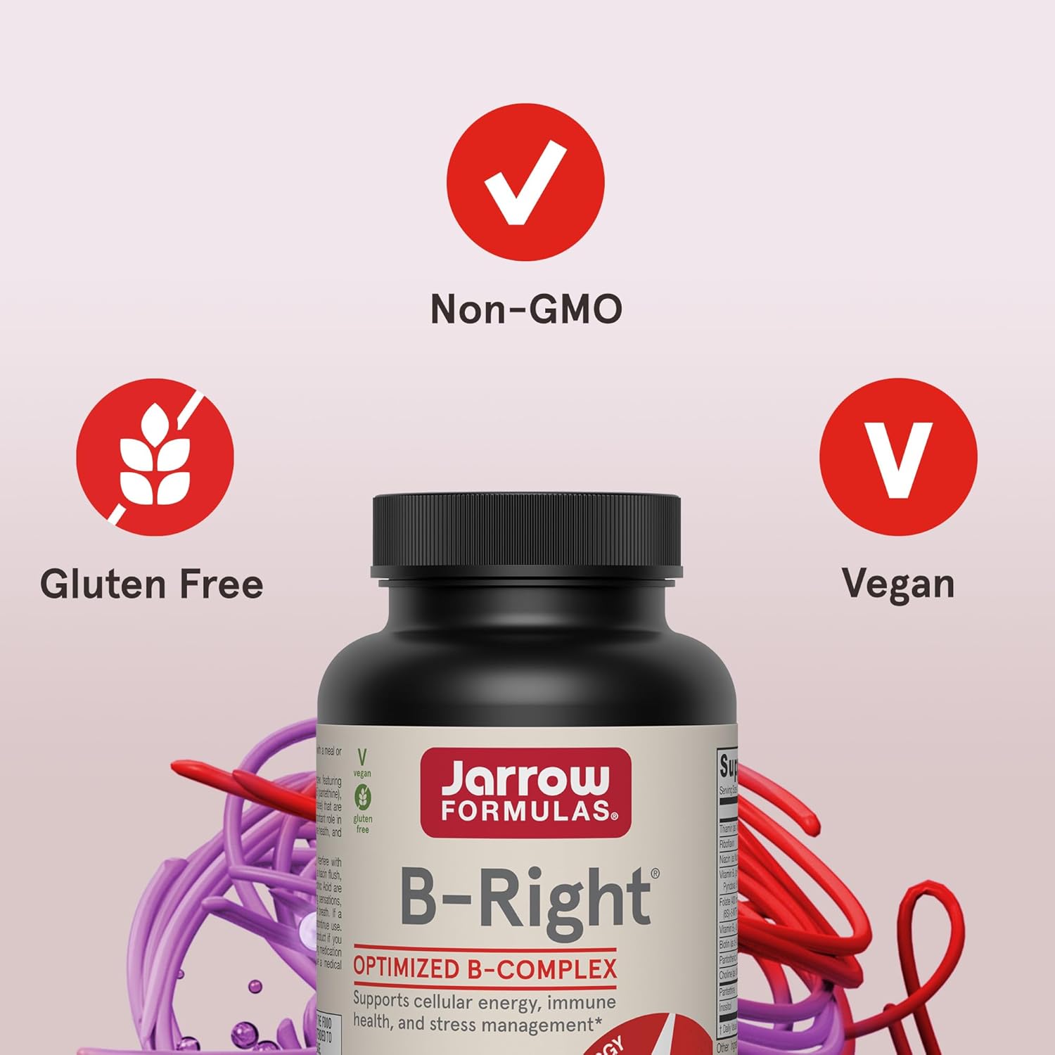Jarrow Formulas B-Right Vitamin B Complex Formula 100 Veggie Caps