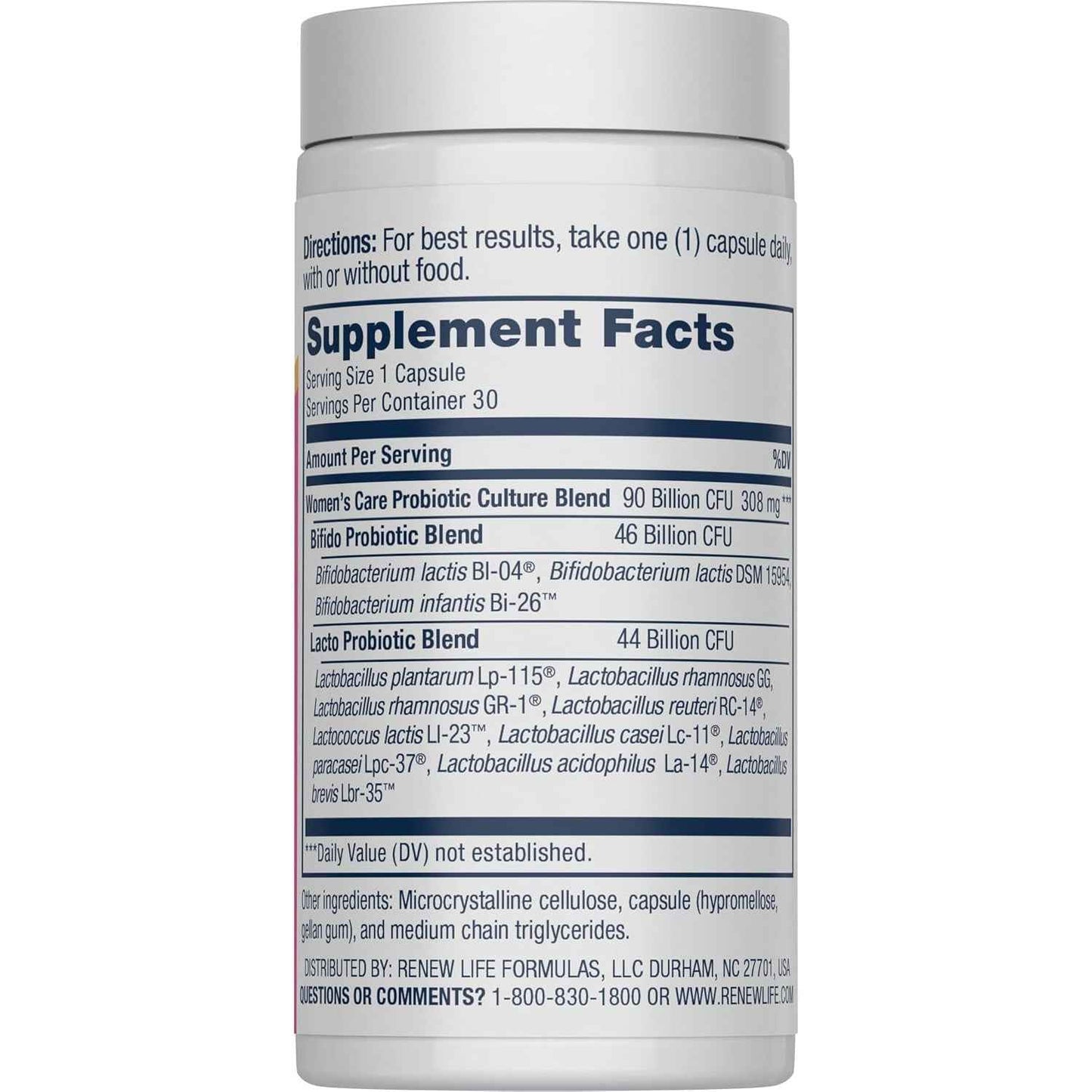 Renew Life Women's Probiotic Capsules 90 Billion CFU 30 Count