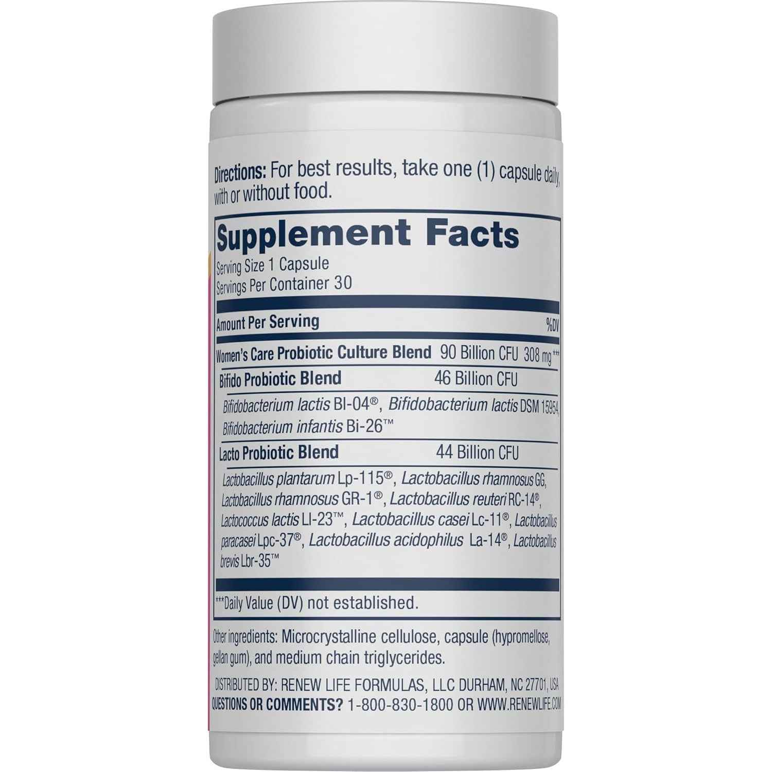 Renew Life Women's Probiotic Capsules 90 Billion CFU 30 Count