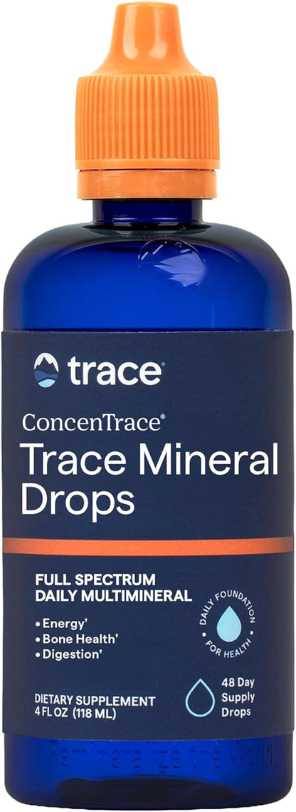 Trace Minerals ConcenTrace Trace Mineral Drops 70+ Ionic Minerals 4 fl oz