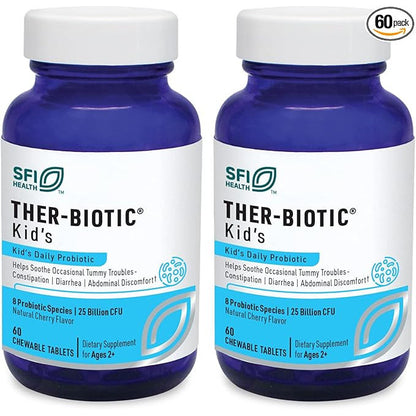 SFI Health Ther-Biotic Kids Chewable Probiotic 25 Billion CFU 60 Count