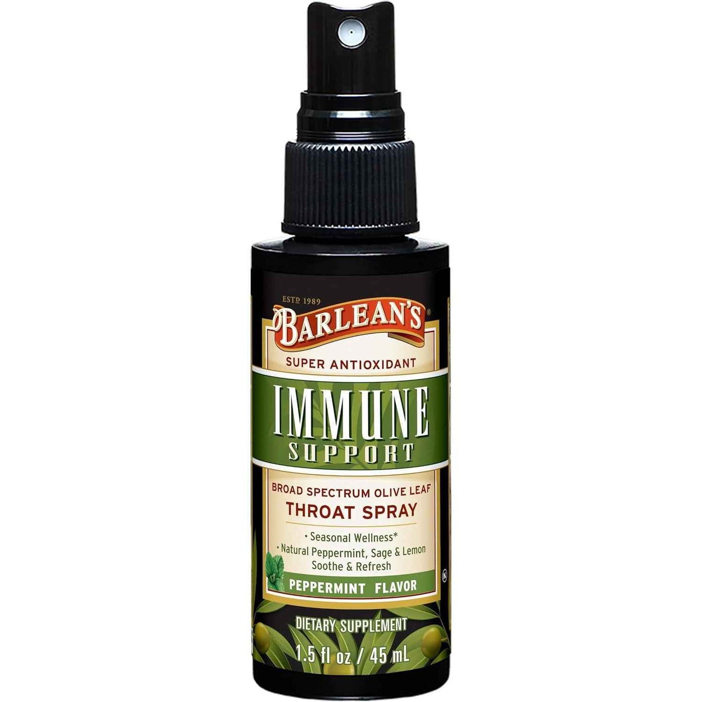 Barlean's Olive Leaf Complex Throat Spray Immune Support Supplement