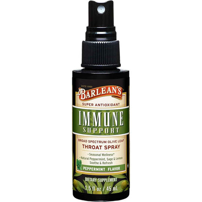 Barlean's Olive Leaf Complex Throat Spray Immune Support Supplement