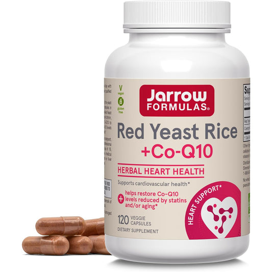 Jarrow Formulas Red Yeast Rice 1200 mg and CoQ10 100 mg Veggie Caps