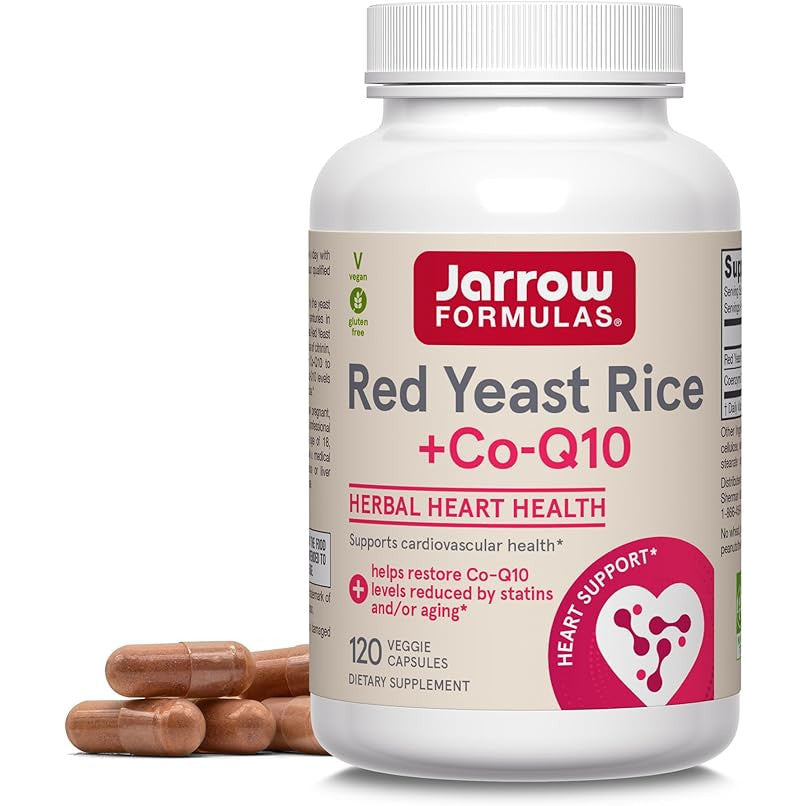 Jarrow Formulas Red Yeast Rice 1200 mg and CoQ10 100 mg Veggie Caps