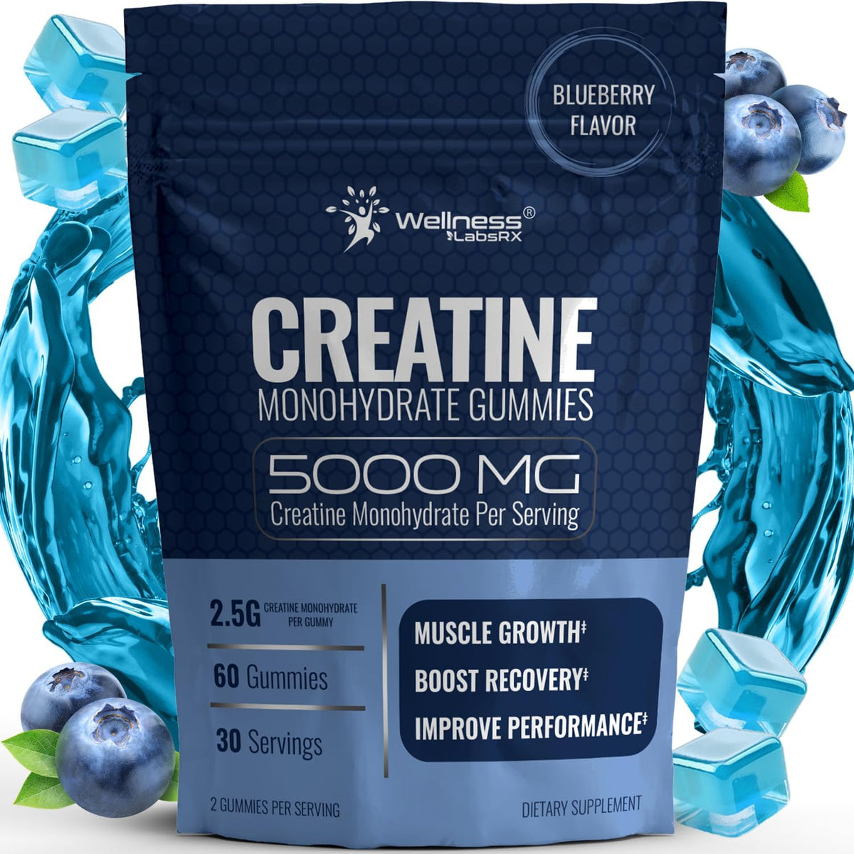 Creatine Gummies for Women & Men 5g Creatine Monohydrate Muscle Strength and Recovery Support 30 Servings