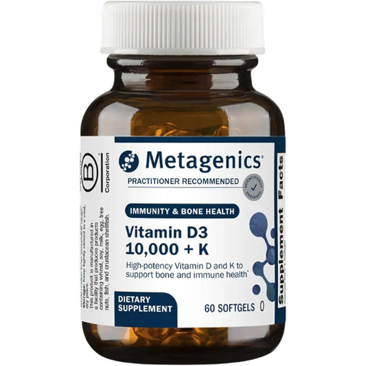 Metagenics Vitamin D3 and K2 10,000 IU MK-7 Softgels
