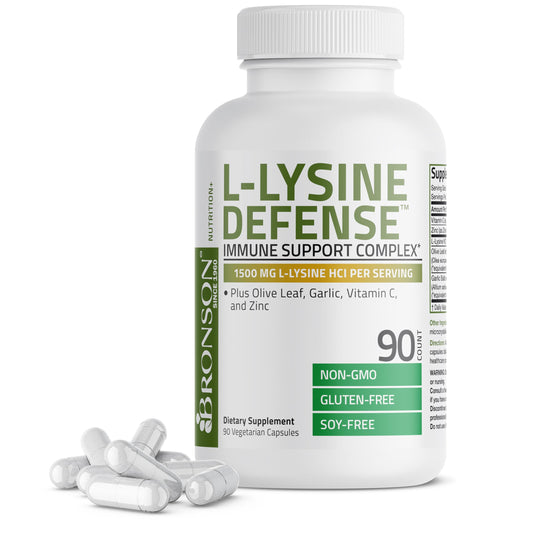 Bronson L-Lysine Defense Immune Support Complex 1500 MG L-Lysine Plus