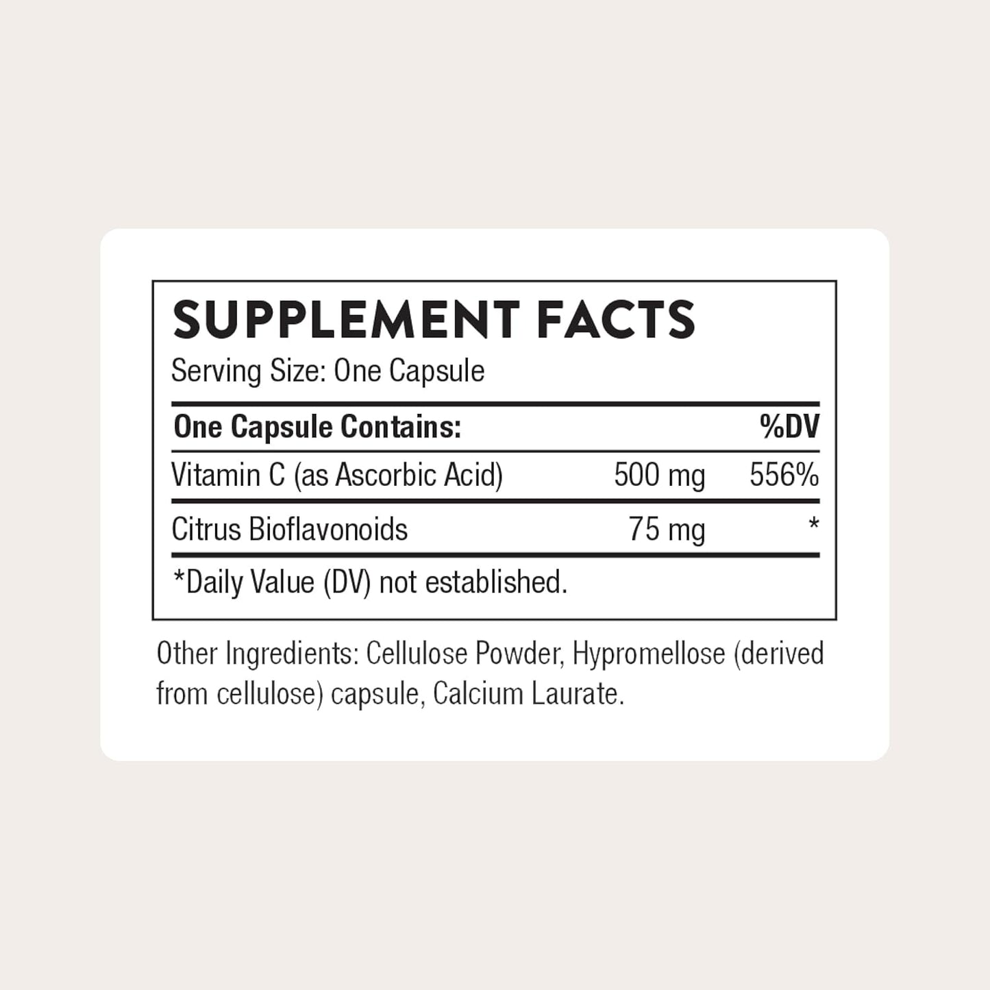 Thorne Vitamin C 500 mg With Citrus Bioflavonoids 90 Servings