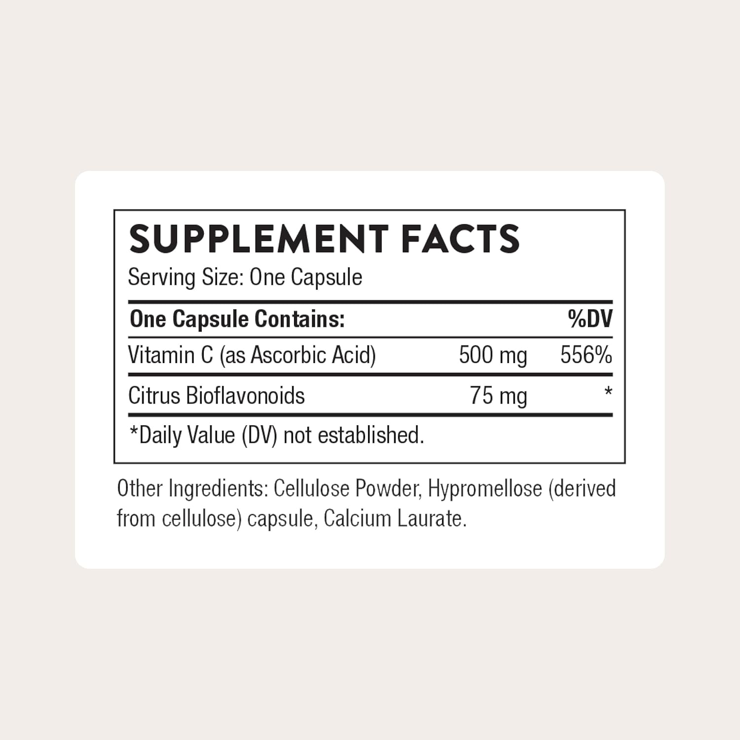 Thorne Vitamin C 500 mg With Citrus Bioflavonoids 90 Servings