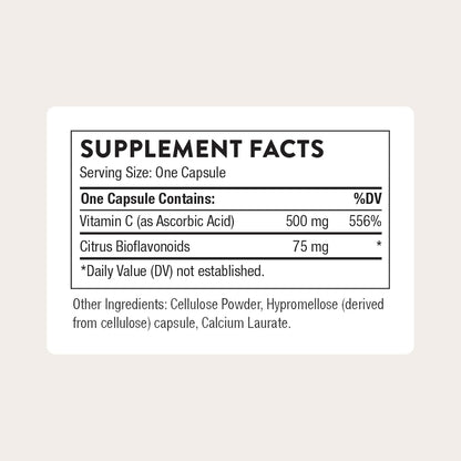 Thorne Vitamin C 500 mg With Citrus Bioflavonoids 90 Servings