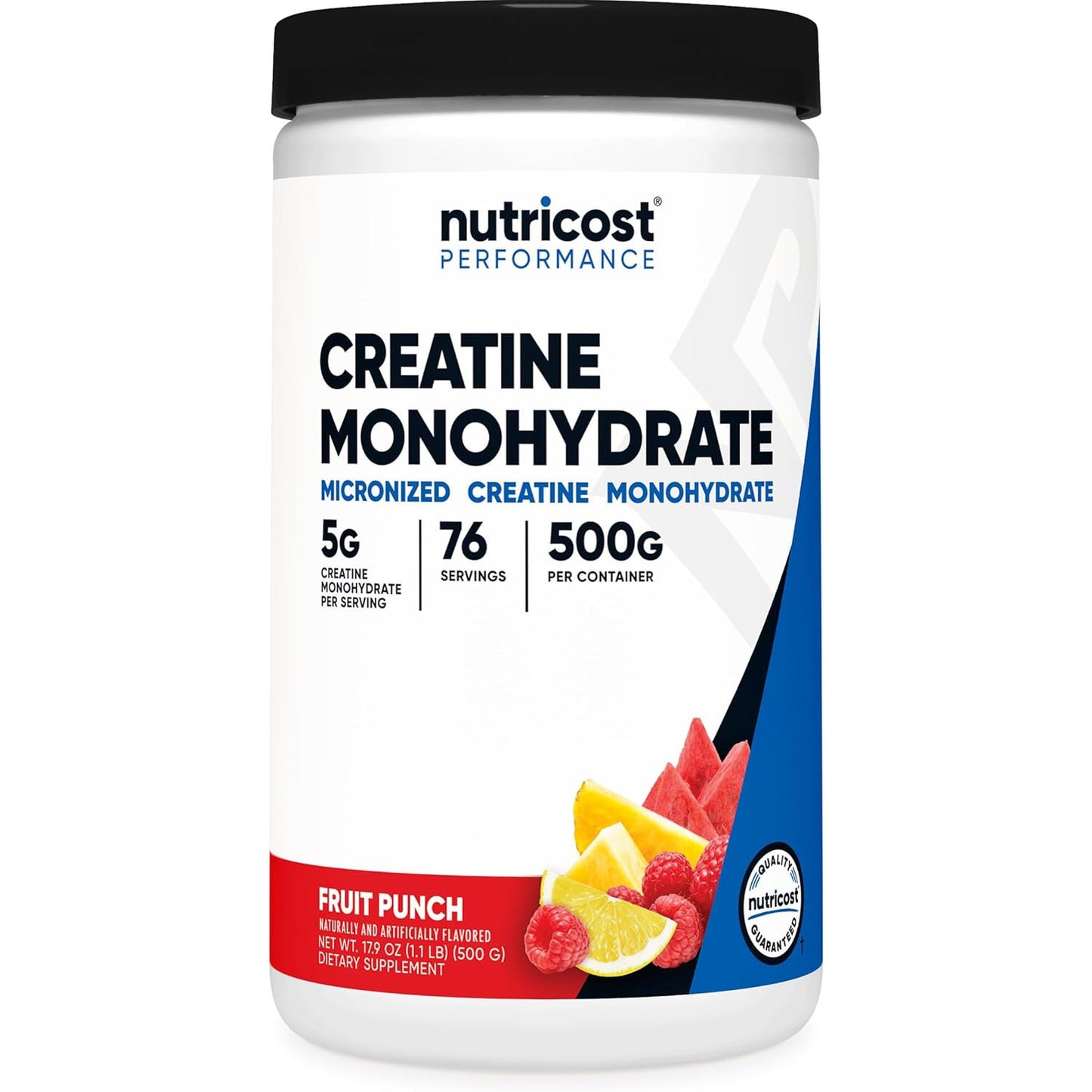 Nutricost Creatine Monohydrate Micronized Powder 500G, 5000mg Per Serv (5g) - 100 Servings, 17.9 Oz