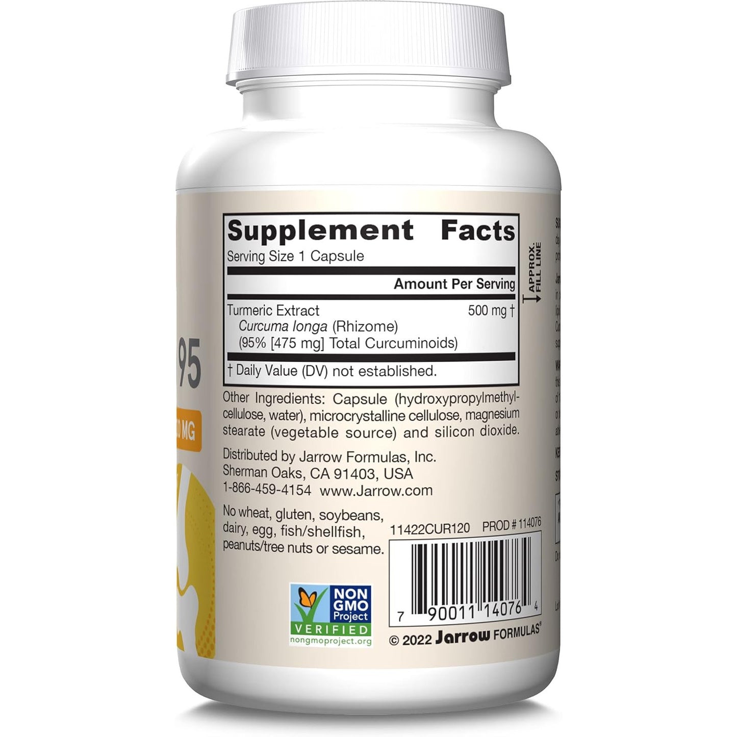 Jarrow Formulas Curcumin 95 Turmeric Extract Supplement 500mg