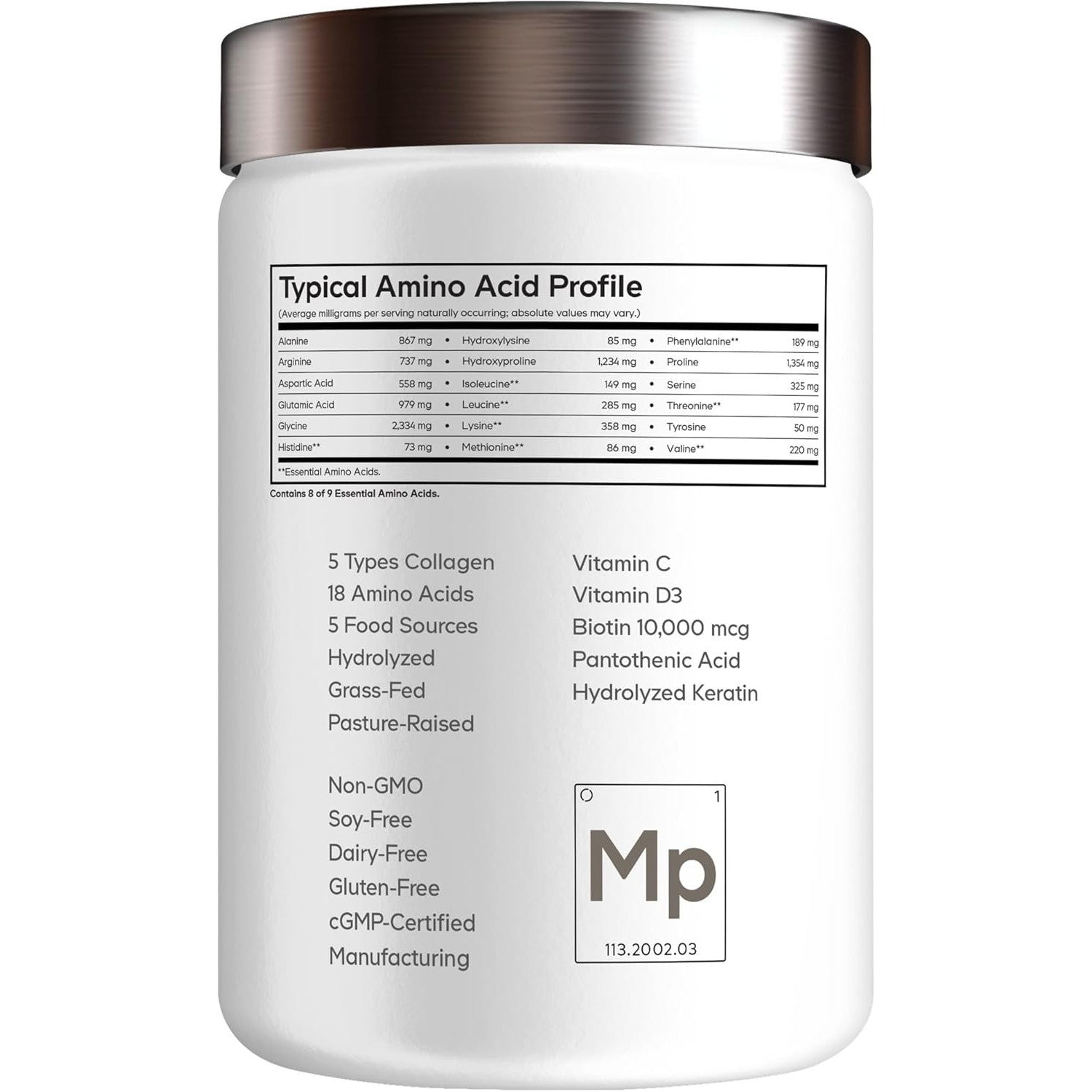 Codeage Multi Collagen For Women & Men Biotin 10000mcg Unflavored Powder
