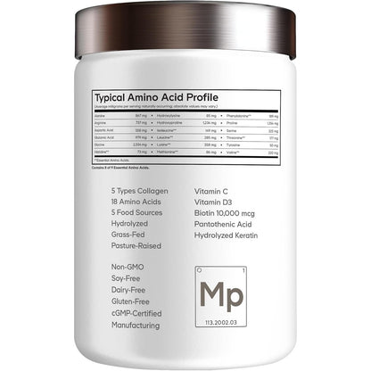 Codeage Multi Collagen For Women & Men Biotin 10000mcg Unflavored Powder