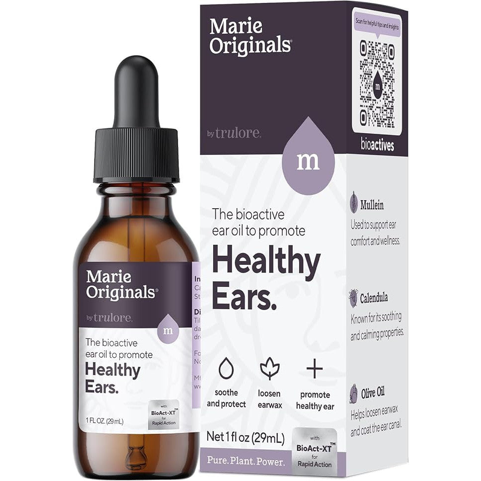 Marie Originals Mullein Garlic Oil Ear Drops for Adults Kids Pets 1oz