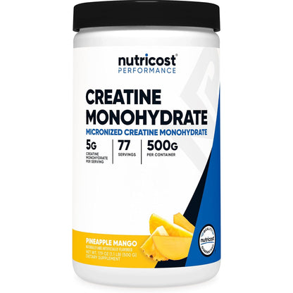 Nutricost Creatine Monohydrate Micronized Powder 500G, 5000mg Per Serv (5g) - 100 Servings, 17.9 Oz