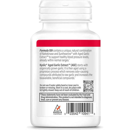 Kyolic Aged Garlic Extract Formula 109 Blood Pressure Health 80 Capsules