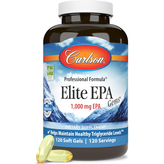 Carlson Elite EPA Gems 1000 Mg Fish Oil 120 Softgels