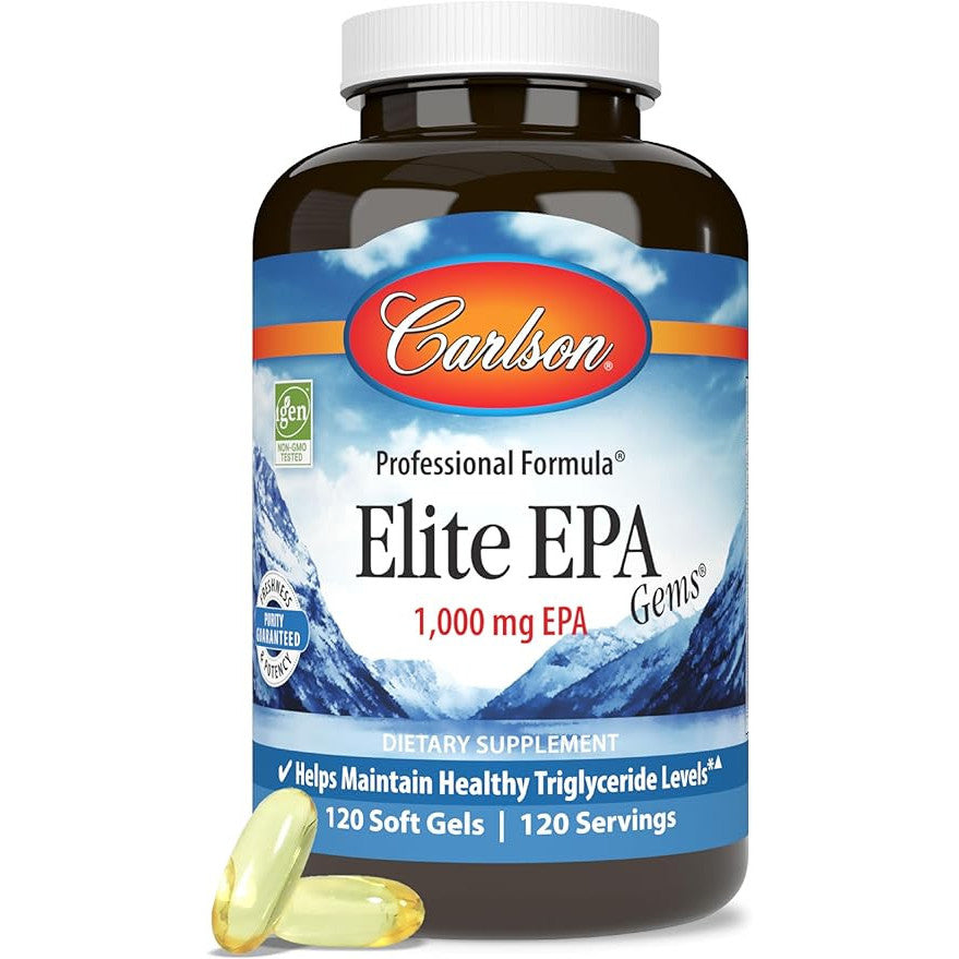 Carlson Elite EPA Gems 1000 Mg Fish Oil 120 Softgels