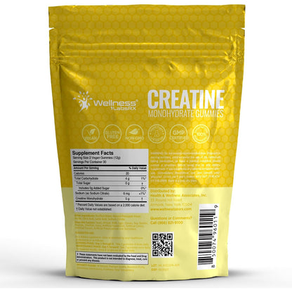 Creatine Gummies for Women & Men 5g Creatine Monohydrate Muscle Strength and Recovery Support 30 Servings