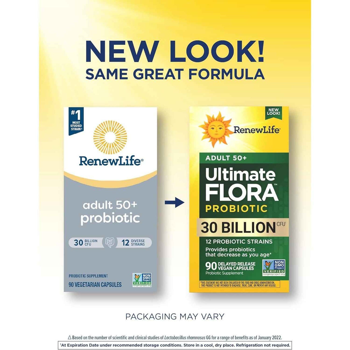 Renew Life Probiotic Adult 50 Plus Capsules 30 Billion CFU 90 Count
