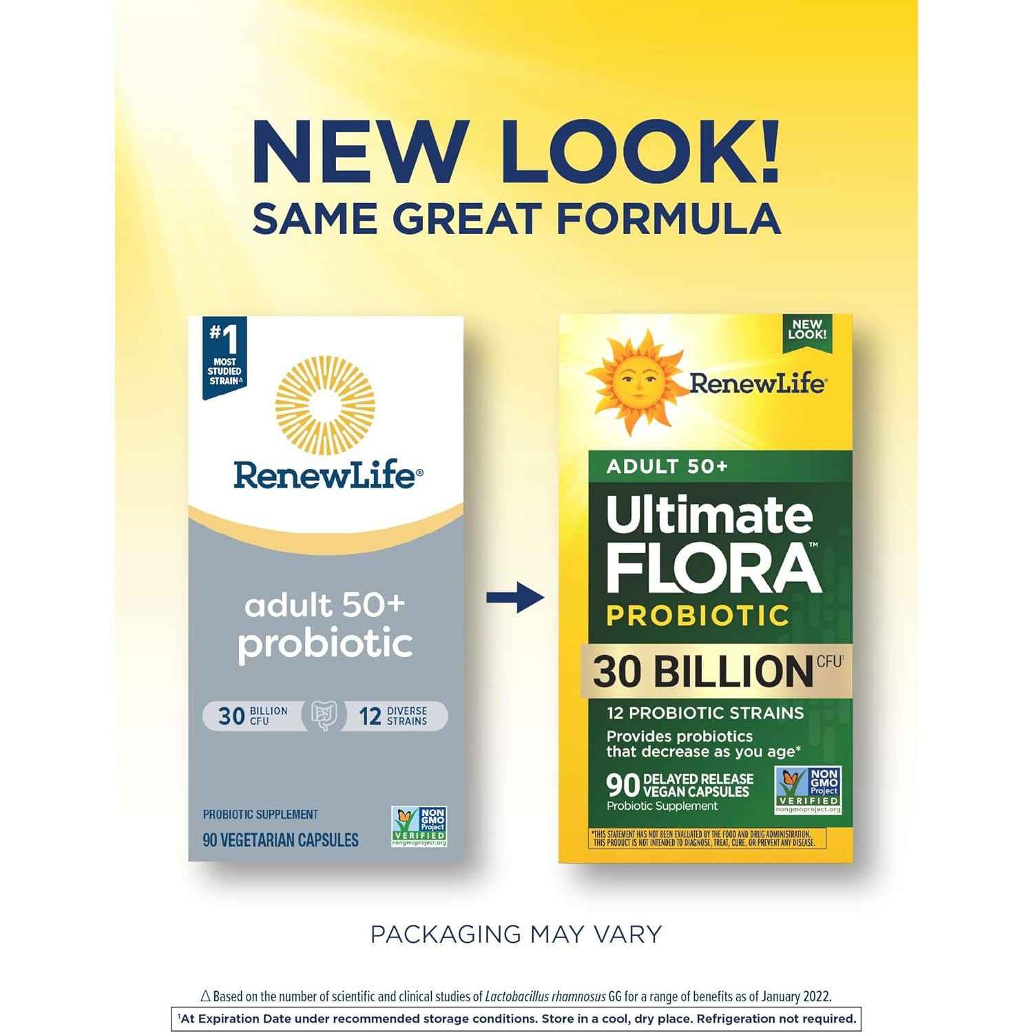 Renew Life Probiotic Adult 50 Plus Capsules 30 Billion CFU 90 Count