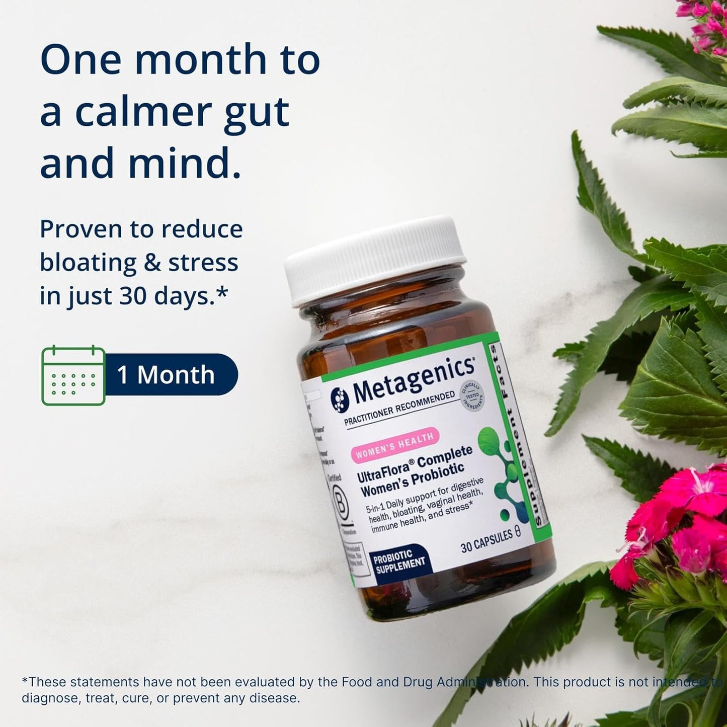 Metagenics UltraFlora Complete Women's Probiotic Capsules 30 Count