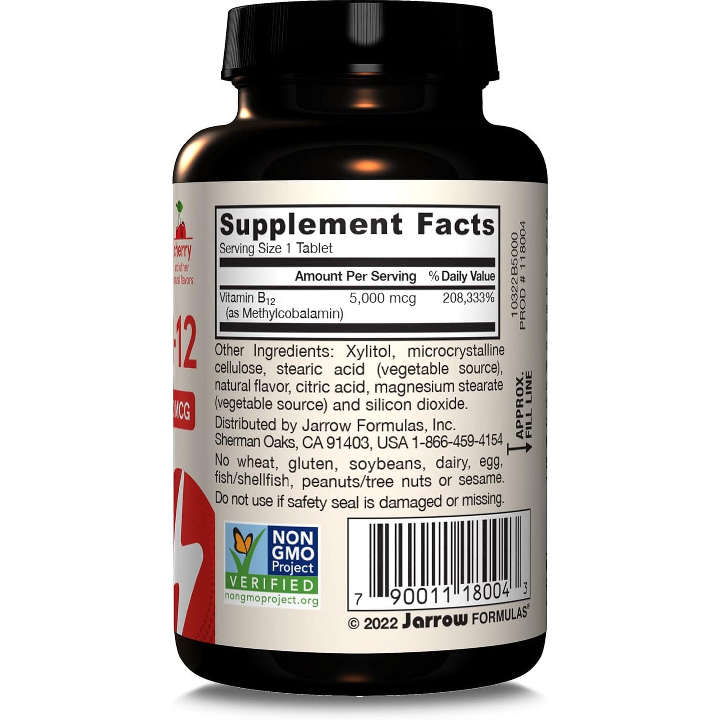 Jarrow Formulas Maximum Strength Methyl B-12 5000mcg Chewable Tablets 60 Count