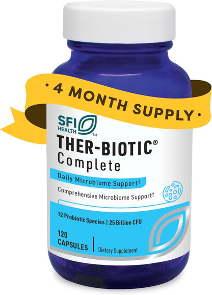 SFI Health Ther-Biotic Complete Probiotic Capsules 25 Billion CFU, 120 Count