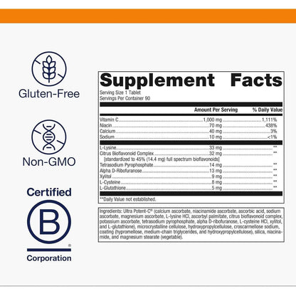 Metagenics Ultra Potent-C 1000 Buffered Vitamin C Supplement 90 Tablets